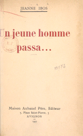 E-book, Un jeune homme passa..., Éditions de La Martinière (réédition numérique FeniXX)
