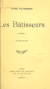 E-book, Les bâtisseurs, Mercure de France (réédition numérique FeniXX)