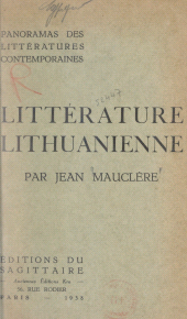 E-book, Panorama de la littérature lithuanienne contemporaine, Grasset (réédition numérique FeniXX)