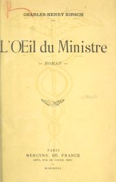 E-book, L'oeil du ministre, Mercure de France (réédition numérique FeniXX)
