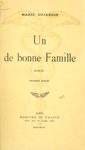 E-book, Un de bonne famille, Mercure de France (réédition numérique FeniXX)