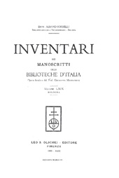 E-book, Inventari dei manoscritti delle biblioteche d'Italia : vol. LXIX : Bologna, L.S. Olschki
