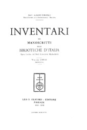 E-book, Inventari dei manoscritti delle biblioteche d'Italia : vol. LXVIII : Venezia, L.S. Olschki