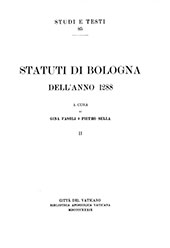eBook, Statuti di Bologna dell'anno 1288 : II, Biblioteca apostolica vaticana