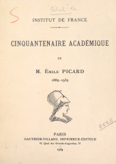 E-book, Cinquantenaire académique de M. Émile Picard, 1889-1939, Dunod (réédition numérique FeniXX)