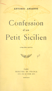 E-book, Confession d'un petit Sicilien, Mercure de France (réédition numérique FeniXX)