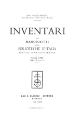 E-book, Inventari dei manoscritti delle biblioteche d'Italia : vol. LXXI : Trento, L.S. Olschki