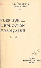 eBook, Vues sur l'éducation française, Nathan (réédition numérique FeniXX)
