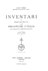 E-book, Inventari dei manoscritti delle biblioteche d'Italia : vol. LXXIII : Roma, Sassari, L.S. Olschki