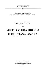 eBook, Nuove note di letteratura biblica e cristiana antica, Biblioteca apostolica vaticana
