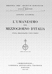 E-book, L'Umanesimo nel Mezzogiorno d'Italia : storia, bibliografie e testi inediti, Leo S. Olschki editore