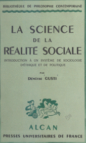 E-book, La science de la réalité sociale : Introduction à un système de sociologie, d'éthique et de politique, Presses universitaires de France (réédition numérique FeniXX)