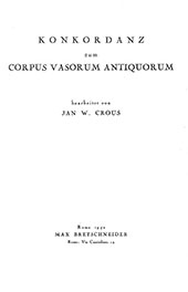 E-book, Konkordanz zum Corpus vasorum antiquorum, Crous, Jan W., L'Erma di Bretschneider