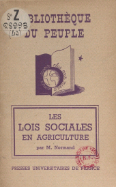 E-book, Les lois sociales en agriculture, Presses universitaires de France (réédition numérique FeniXX)