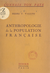 E-book, Anthropologie de la population française, Didier (réédition numérique FeniXX)