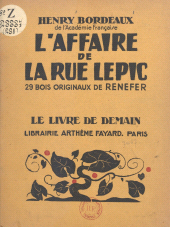 eBook, L'affaire de la rue Lepic : Avec 29 bois originaux, Fayard (réédition numérique FeniXX)