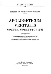 eBook, Rambert de' Primadizzi de Bologne, Apologeticum veritatis contra Corruptorium, Biblioteca apostolica vaticana
