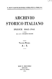 E-book, Archivio storico italiano : indice centennale (1842-1941) : vol. I (A-L), vol. II (M-Z), L.S. Olschki
