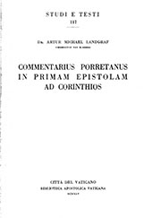 E-book, Commentarius Porretanus in primam Epistolam ad Corinthios, Biblioteca apostolica vaticana