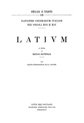 E-book, Rationes decimarum Italiae nei secoli XIII e XIV : Latium, Biblioteca apostolica vaticana