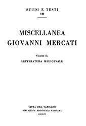 E-book, Miscellanea Giovanni Mercati : volume II : Letteratura medioevale, Biblioteca apostolica vaticana