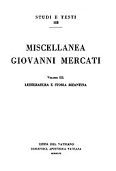 eBook, Miscellanea Giovanni Mercati : volume III : Letteratura e storia bizantina, Biblioteca apostolica vaticana