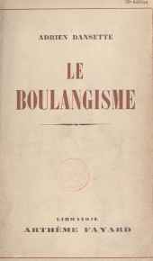 eBook, Le boulangisme, Fayard (réédition numérique FeniXX)