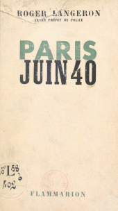 E-book, Paris, juin 40, Flammarion (réédition numérique FeniXX)