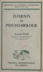 E-book, Éléments de psycho-biologie, Presses universitaires de France (réédition numérique FeniXX)