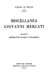 E-book, Miscellanea Giovanni Mercati : volume IV : letteratura classica e umanistica, Biblioteca apostolica vaticana