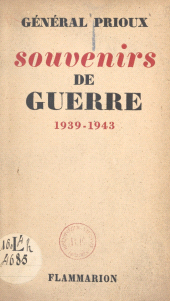 E-book, Souvenirs de guerre : 1939-1943, Flammarion (réédition numérique FeniXX)