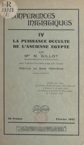 E-book, La puissance occulte de l'ancienne Égypte, Éditions Du Masque (réédition numérique FeniXX)