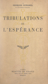 E-book, Tribulations de l'espérance, Mercure de France (réédition numérique FeniXX)