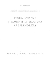 E-book, Testimonianze e monumenti di scultura alessandrina, Adriani, A., "L'Erma" di Bretschneider