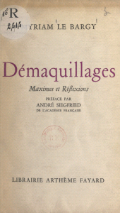 E-book, Démaquillages : Maximes et réflexions, Fayard (réédition numérique FeniXX)