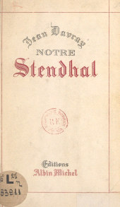 eBook, Notre Stendhal, Albin Michel (réédition numérique FeniXX)