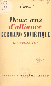 eBook, Deux ans d'alliance germano-soviétique : Août 1939 - juin 1941, Fayard (réédition numérique FeniXX)