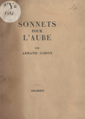 eBook, Sonnets pour l'aube, Grasset (réédition numérique FeniXX)