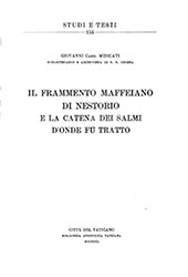 eBook, Il frammento Maffeiano di Nestorio e la catena dei Salmi d'onde fu tratto, Biblioteca apostolica vaticana