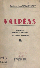 E-book, Valréas : Historique, contes et légendes, les temps modernes, Aubanel (réédition numérique FeniXX)