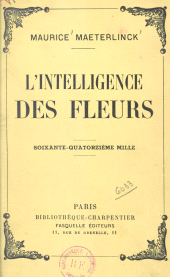 E-book, L'intelligence des fleurs, Grasset (réédition numérique FeniXX)