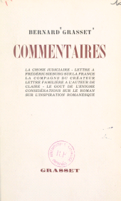 E-book, Commentaires, Grasset (réédition numérique FeniXX)