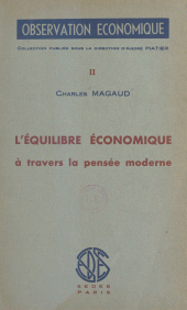E-book, L'équilibre économique à travers la pensée moderne, Sedes (réédition numérique FeniXX)
