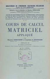 eBook, Cours de Calcul matriciel appliqué (2), Albin Michel (réédition numérique FeniXX)