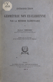 E-book, Introduction à la géométrie non euclidienne par la méthode élémentaire, Dunod (réédition numérique FeniXX)