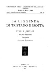 eBook, La leggenda di Tristano e Isotta : studio critico, Panvini, Bruno, L.S. Olschki