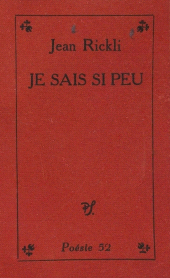 eBook, Je sais si peu, Seghers (réédition numérique FeniXX)