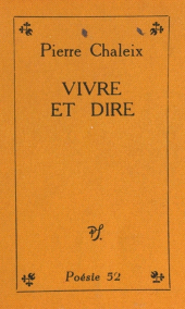 E-book, Vivre et dire, Seghers (réédition numérique FeniXX)