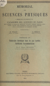 E-book, Conduction thermique dans les gaz raréfiés, coefficient d'accommodation, Dunod (réédition numérique FeniXX)