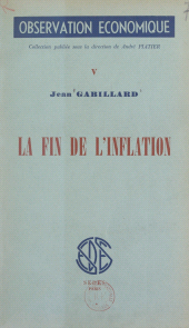 E-book, La fin de l'inflation, Sedes (réédition numérique FeniXX)